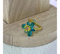 (Ring Open1) Original Jewelry Set Idyllia Y-shaped Flower Crystal Boutique Irregular Earring Exquisite Necklace Ring Bracelet Swarovski Gift