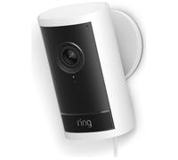 RING Outdoor Cam Pro Plug-In Retinal 4K WiFi Security Camera - White, White