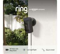 Ring Outdoor Camera Plus (Newest Generation) - Plug-in, 2K Resolution with Ring Vision, DIY Outdoor Security Camera