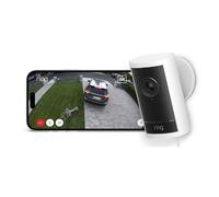 Ring Outdoor Camera Pro Plug-In (Newest Gen) - Retinal 4K, Enhanced Zoom, Radar Detection, Plug-In Security Camera - White