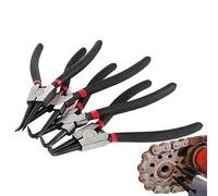 Ring Pliers Set, Circlip Pliers Set, Circlip Pliers with Straight Jaw, Multifunctional Spring Loaded Pliers, Heavy Duty Straight Pliers with Hooks for Removing Hoses and Seal