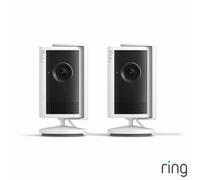 Ring Plug-In Indoor Camera Plus White 2 Pack, 2K Indoor Security Cameras, Two-Way Talk,motion Alerts, Privacy Cover & Night Vision