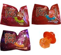 Bazooka Ring Pop Lollipops | 4 Assorted Flavours | Blue Raspberry - Strawberry - Cola - Blackcurrant | Vegetarian & Vegan | Gluten-Free| Individually Wrapped | Party Pack | Kids Party Favour - 24 Pack