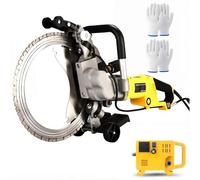 Ring Power Cutter Saw 5000W, Concrete Ring Saw with Water Pump, Cutting Depth 390Mm, Water Fed Dust Suppression Electric Wall Cutting Machine for Rebar, Brick, Marble & Granite