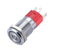 Ring + power mark 1 normally open 10A metal self-locking button power switch 16mm(Green,24V)