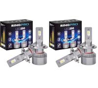 RING Pro LED250 H7 2 Halogen Replacement Bulbs - Increase the Range & Style of Your Vehicles Headlights: For Off Road Use Only (Pack of 2)
