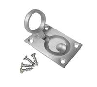 Ring Pull Handle - Stainless Steel Recessed Flush - Loft Hatch Handle - Hidden Flush Lift Pull Handles, Pocket Sliding Door Handle for Kitchen Cupboard Hatch Locker Boat Hatch