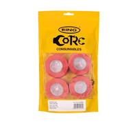 RING PVC Insulation Tape 19 mm x 20 M, Red (10 Pcs) - Red Flame Retardant PVC, 19 mm x 20M Roll, Supplied in a Re-Sealable Pack