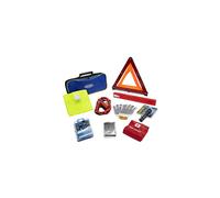 Ring RCT2 9 Piece Emergency Car Kit, with Universal Spare Bulb Kit, Booster Cables, Warning Triangle, High Vis Vest, First Aid Kit, Non-Slip Gloves,