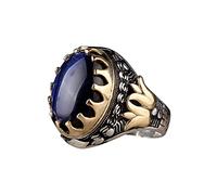 Ring Ring RingDiamond Ring Vintage Saphire Gift Ring Ring Round Shape Blue Gemstone Big Large Diamond Ring Ring Diamond Rings Colorful Chunky Rings (F, One Size)