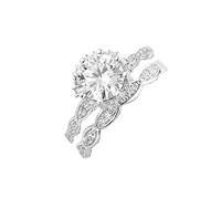 Ring Ring Zircon Ring Women's Accessories Hand Decoration Rhinestone Large Grains Glitter Round Fashionable Anniversary Engagement Wedding Present Fashion