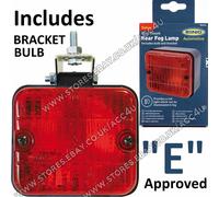 Ring Automotive Fog Lamp RL014, Dual Mount Red Rear Square Bracket