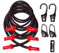 Ring RLS1 BungeeClic Adaptable Load Securing Kit, Black/Red, Set of 8