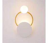 Ring Round Wall Lamp Modern Home Decor Wall Mounted Mid-Century Modern Lamp Nordic White Milky Glass Sphere Wall Lamp Light Fixture Suitable for Bedroom Bedside Living Room Hallway -66