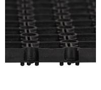 Ring Rubber Mats Pack of 5 22 mm Thick 40 x 60 cm Black 100% Rubber Non-Slip Weatherproof as a Door Mat Dirt Trapper Mat for Indoor Outdoor Hallway Patio Front Door