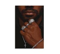 Ring Rules Poster Printable, Black Art Decor, Fashion Aesthetics Home Living Room Girls Room Bedroom Wall Decor Unframe 24x36inch(60x90cm)