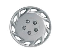 RING 13" Vegas Wheel Trim, Impact Resistant Car Wheel Covers, With Chrome Wheel Nuts And Adjustable Retaining Ring, Rust Resistant, Silver (Set of 4)