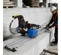 Ring Saw Guide Rail, Ring Saw Cutting Guide, 150w Concrete Track Saw Rail, With Controller, One-Button Lifting, Stepless Speed Regulation, Adjustable Cutting Depth, For Concrete Cutting 3.0m