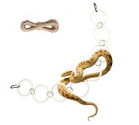 Ring Shape Climbing Rope Toy Shatterproof Acrylic Chain Exercise Enhancer Ring for Lizard Small Pet Reptiles