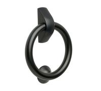 Ring Shape Door Knocker - Matt Black - 110 X 143mm - Hardware Solutions