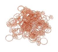 Ring Shape Paper Clips, 80pcs Rustproof Metal Paperclips with Clear Storage Box for Office School Use, Cute Small Paper Clips for Organizing Documents Notes and Bookmarks (Rose Gold)