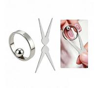 Ring-Shaped Cat Eye Magnet for Nails, Strong Nail Magnet Tool, Portable Hollow Circular Cat Eye for Home DIY, Beginners & Nail Artists (B)