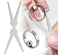 Ring-Shaped Cat Eye Magnet for Nails, Strong Nail Magnet Tool, Y & RingMagnet, Portable Hollow Circular Cat Eye, for Cat-Eye Gel Nails, for Home DIY, Beginners & Nail Artists (style B)