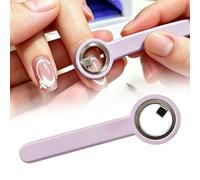 Ring Shaped Cat Eye Magnets for Nails, 2026 New Ring Cat Eyes Magnet with Handle, 3-in-1 Hollow Circular Magnet Tool DIY Gel Art Manicure Kit for Beginners & Nail Artists (Purple)