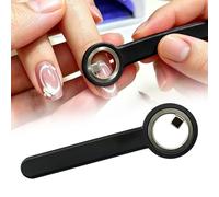 Ring Shaped Cat Eye Magnets for Nails, 2026 New Ring Cat Eyes Magnet with Handle, 3-in-1 Hollow Circular Magnet Tool DIY Gel Art Manicure Kit for Beginners & Nail Artists (Black)