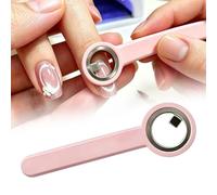 Ring Shaped Cat Eye Magnets for Nails, 2026 New Ring Cat Eyes Magnet with Handle, 3-in-1 Hollow Circular Magnet Tool DIY Gel Art Manicure Kit for Beginners & Nail Artists (Pink)