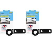 RING Single Mounting Plate Suitable for Most Tow Balls - Durable & Resistant to Corrosion (Pack of 2)
