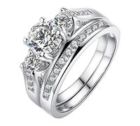 Ring Size 5 Ring European And American Popular Stainless Ring Couple Ring Festival Birthday Jewelry 24 Sparkly Rings (A, One Size)