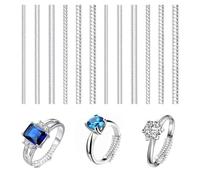 Ring Size Adjuster 12PCS Transparent Tightener Invisible Ring Resizer Spacer Set Guard Clip for Loose Ring Adjust Smaller