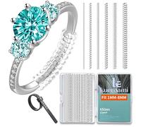 Ring Size Adjuster for Loose Rings,12 Pack-6 Sizes Ring Guards Fitter Resizer,Invisible Coil Wrap Ring Tightener for Women & Men, Spacers Inserts Make Rings Smaller Without Resizing (Clear)