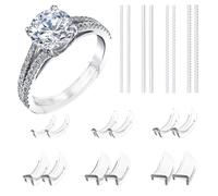 Ring Size Adjuster for Loose Rings, Invisible Ring Sizer UK Rings, Valentine's Day Ring Spacer for Adjust Ring Sizers, Clear Ring Reducer Waterproof (20Pcs)
