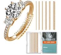 Ring Size Adjuster for Loose Rings，Kueroami Ring Adjuster Guards, 6 Sizes Tightener Resizer Fitter Rings Width 1-8 MM, Reduces Spacers Size by 0.5-1.5 (Gold)