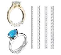 Ring Size Adjuster, Ring Guard Clip Invisible Tightener Transparent Resizer for Women and Men Loose Rings (4 Pack)