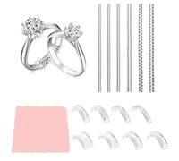 Ring Size Adjusters (14-Pack) - Invisible Ring Sizing Washers & Tighteners. Reduces ring size by 0.5-1.5 sizes. Compatible with both men's and women's rings (1-9mm band width).