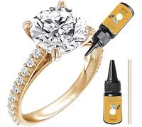 Ring Sizer for Loose Rings, Innovative Ring Protector for Loose Rings, Fits Any Shape and Size, Invisible Ring Size Adjuster, Will Not Slip or Turn (Golden)