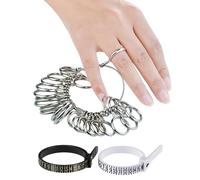 Ring Sizer Measuring Tool, 27 PCS Premium Ring Measurement Tool, US Ring Size 0-13 with Half Size, 2 Pcs Finger Ring Sizing Measure Gauge