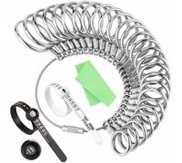 Ring Sizer Measuring Tool, 27 PCS Ring Measurement Tool, US Ring Size 0-13 with Half Size, 1 PCS Finger Ring Sizing Measure Gauge, by UUBAAR