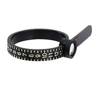 Ring Sizer Measuring Tool, Reusable Ring Measurement Tool with Magnified Window, Finger Band Sizer 1-17 US, Soft Ruler, Accurate Measurement, Black/White