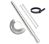 Ring Sizer Measuring Tool Ring Mandrel Measurer Finger Sizer Ring Size Gauge Measurement Tool Rings Sizing US 1-13 with Half Size