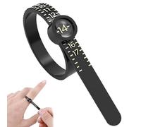 Ring Sizer Measuring Tool - Ring Measurement Tool | European Size Soft Ruler - PP Material, Magnifying Glass | JewelryRing Ruler, Accurate Handy Tools | Black White, Home Jewelry Accessory