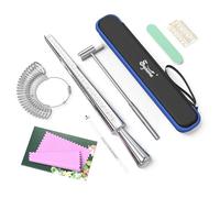Ring Sizer,Ring Sizer Mandrel UK Metal Combination for Finger Sizing Measuring,Ring Size Customization and Ring gauge correction,A-Z 26 Pcs,Attached Special Storage Box,Polished Rod,Polishing Cloth