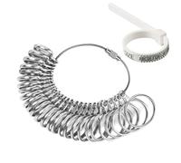 Ring Sizer UK Accurate Ring Measurement Tool, with Adjustable Ring Sizer, UK Size A-Z, Ring Sizer gauge Kit, Plastic Finger Gauge for Men and Women