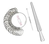 Ring Sizer UK Ring Measurement Tool, Aluminum Ring Mandrel Dual Size Measuring Finger Gauge A-Z Metal Steel Jewellery Tool Measure Scales Kit for Women Men Rings