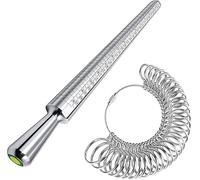 Ring Sizer UK Ring Measurement Tool, Finger Ring Size Measure, Aluminum Ring Measure Tools Set Metal Steel Jewelry Tool A-Z For Men Women