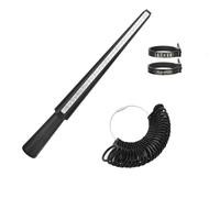 Ring Sizer UK,Ring Measurement Tool,Measuring Rings Tool Kit with Rings Sizer Mandrel and 2 Pcs Reusable Finger Size Tape A-Z UK Size,Jewelry Measurement Scales Tools for Men and Women