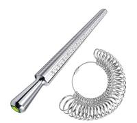 Ring Sizer UK Ring Measurement Tool, UK Sizes Finger Ring Size Measure, Aluminum Ring Measure Tools Set Jewelry Tool Ring Measure Rings Size A-Z Metal Steel For Men Women